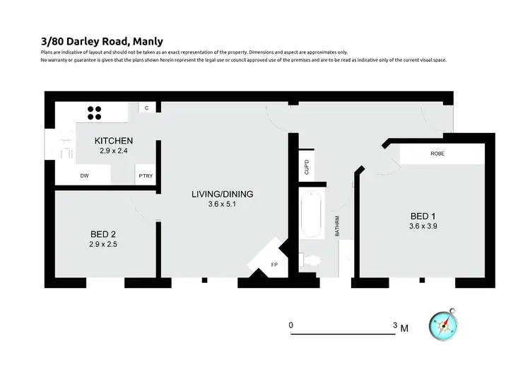 Floorplan of Homely apartment listing, 3/80 Darley Road, Manly NSW 2095