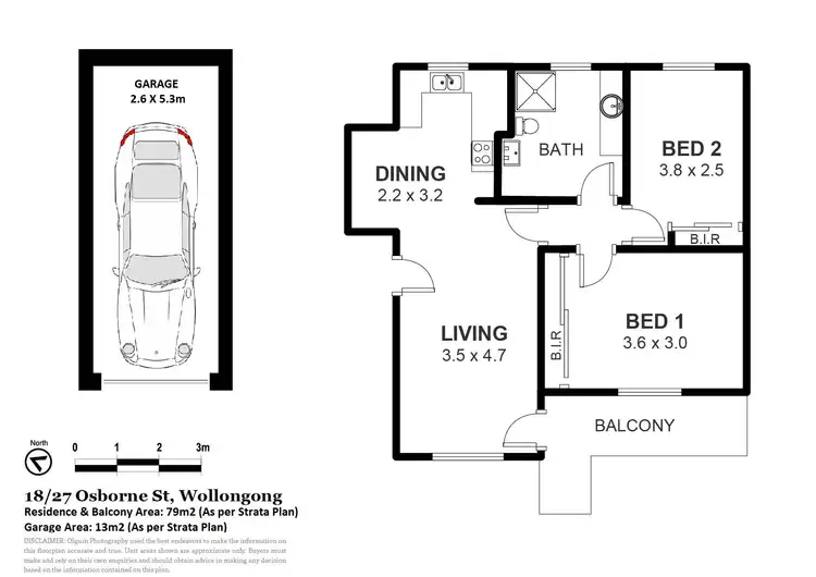 Floorplan of Homely apartment listing, 18/27 Osborne Street, Wollongong NSW 2500