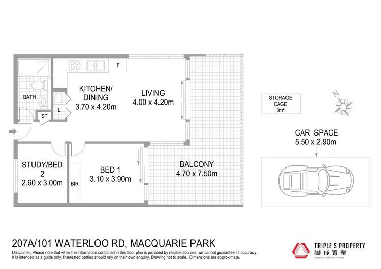 Floorplan of Homely apartment listing, 207A/101 Waterloo Road, Macquarie Park NSW 2113