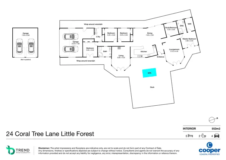 Floorplan of Homely rural property listing, 24 Coral Tree Lane, Little Forest NSW 2538