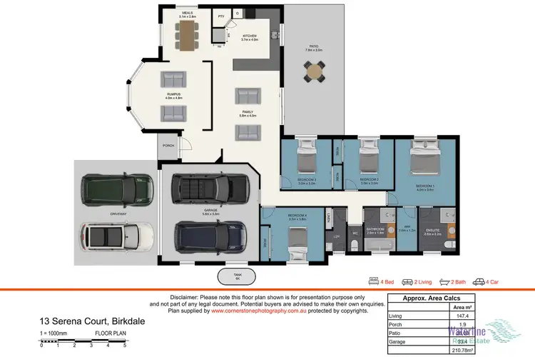 Floorplan of Homely house listing, 13 Serena Court, Birkdale QLD 4159