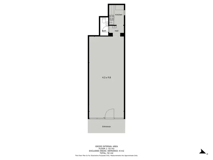 Floorplan of Homely studio listing, 47 Vale Street, Cooma NSW 2630