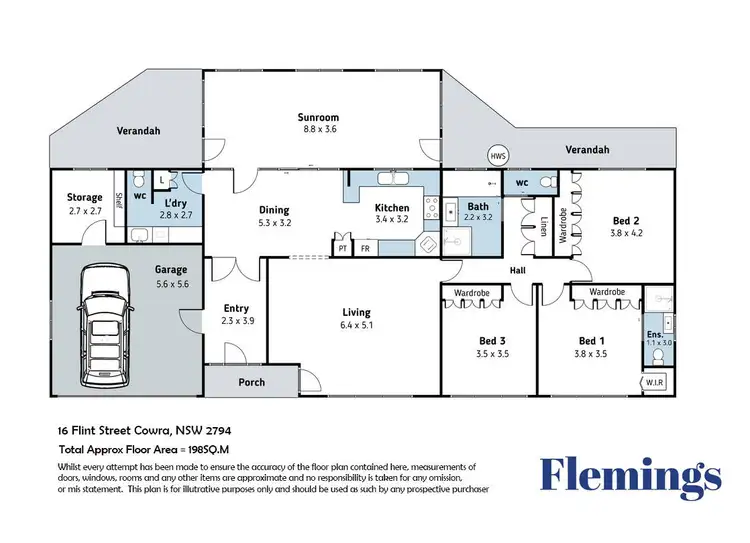 Floorplan of Homely house listing, 16 Flint Street, Cowra NSW 2794