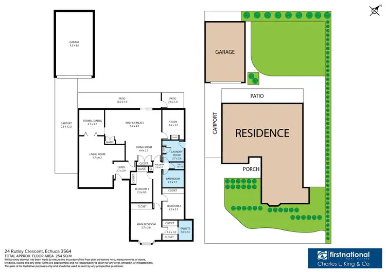 Floorplan of Homely house listing, 24 Rutley Crescent, Echuca VIC 3564