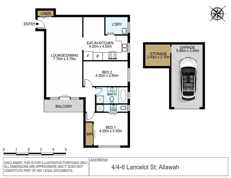 Floorplan of Homely apartment listing, 4/4-6 Lancelot Street, Allawah NSW 2218