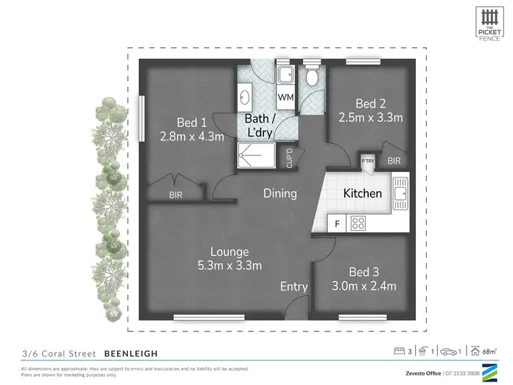 Floorplan of Homely unit listing, 3/6 Coral Street, Beenleigh QLD 4207