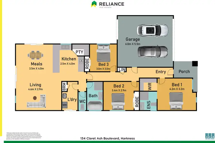 Floorplan of Homely house listing, 134 Claret Ash Boulevard, Harkness VIC 3337
