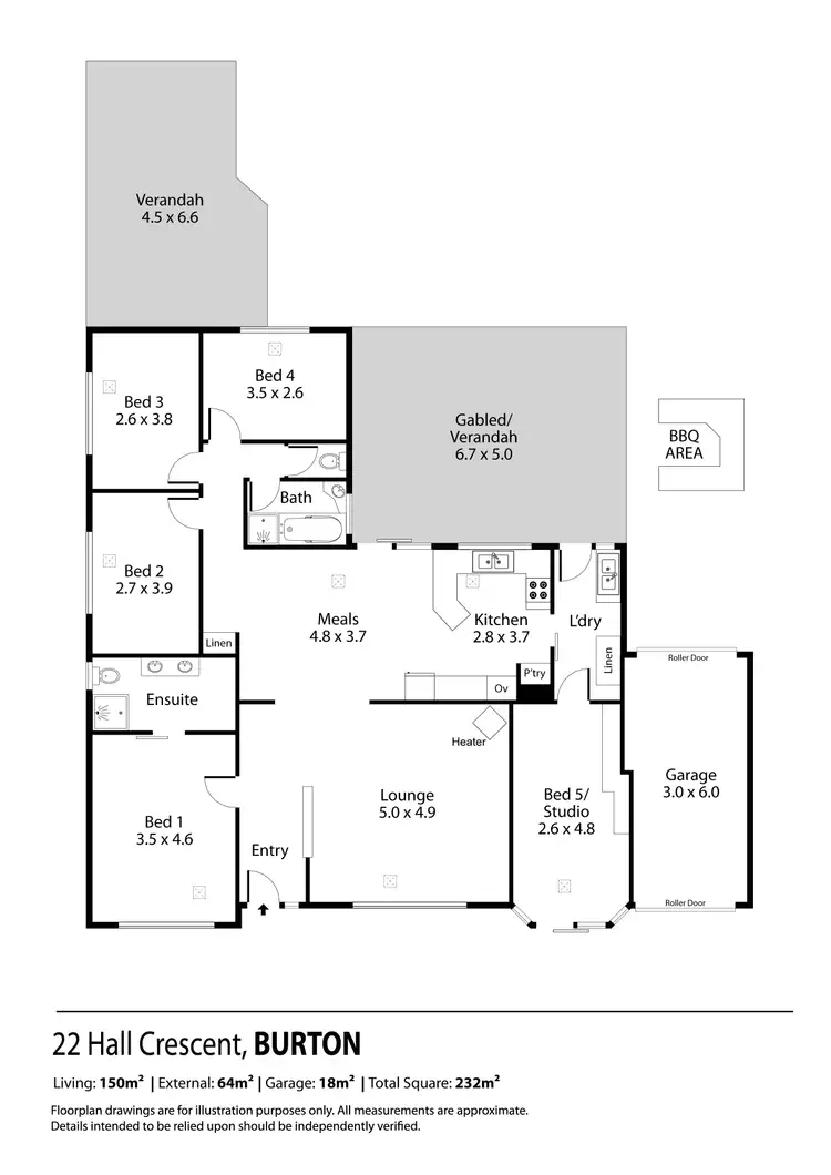 Floorplan of Homely house listing, 22 Hall Crescent, Burton SA 5110