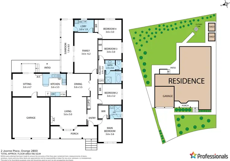 Floorplan of Homely house listing, 2 Joanne Place, Orange NSW 2800