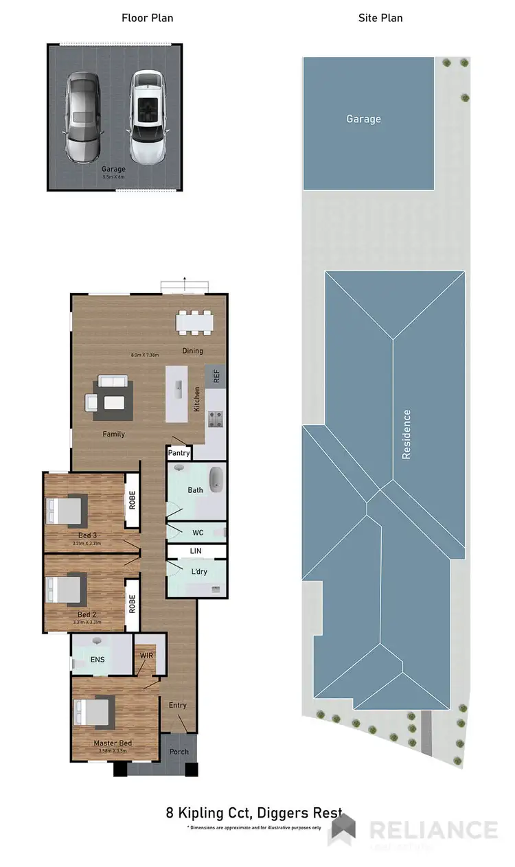 Floorplan of Homely house listing, 8 Kipling Circuit, Diggers Rest VIC 3427