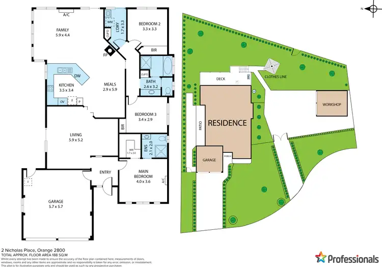 Floorplan of Homely house listing, 2 Nicholas Place, Orange NSW 2800