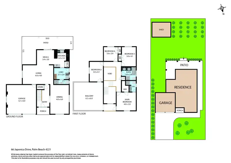 Floorplan of Homely house listing, 66 Japonica Drive, Palm Beach QLD 4221