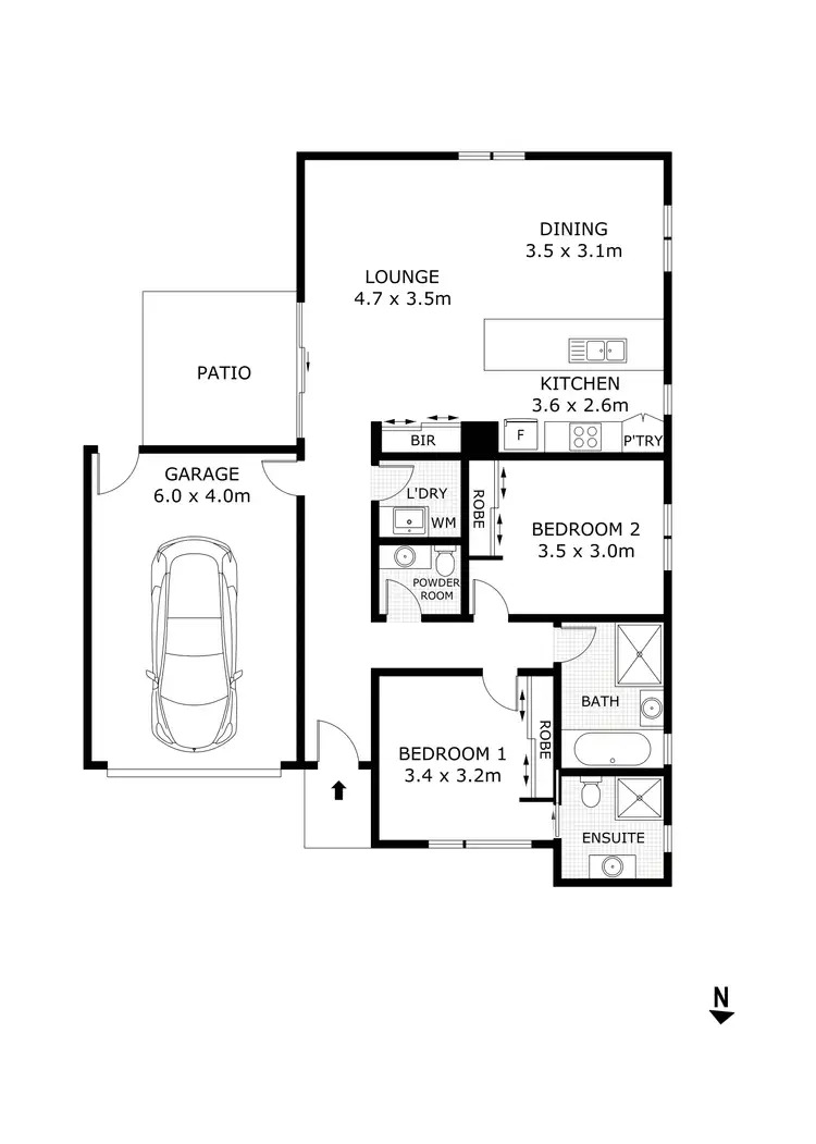 Floorplan of Homely townhouse listing, 4/346A Midland Highway, Epsom VIC 3551