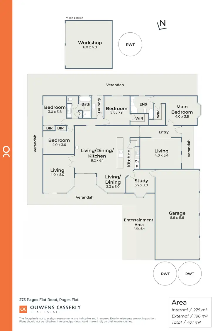 Floorplan of Homely rural property listing, 268 Pages Flat Road, Pages Flat SA 5172