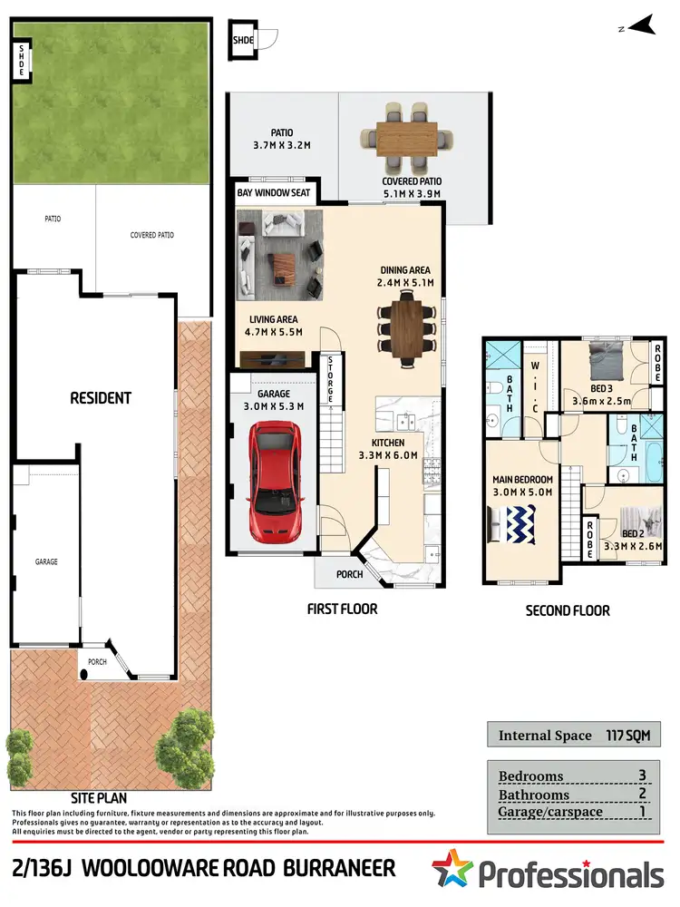 Floorplan of Homely townhouse listing, 2/136J Woolooware Road, Burraneer NSW 2230