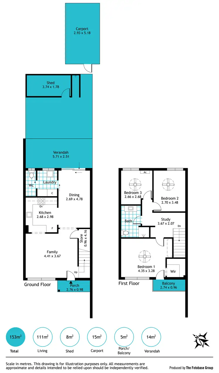 Floorplan of Homely townhouse listing, 6/1-3 Second Avenue, Moana SA 5169