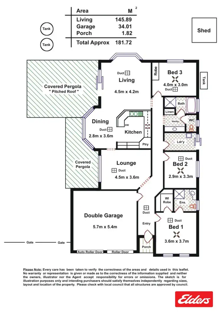 Floorplan of Homely house listing, 6 Mullen Court, Evanston Park SA 5116