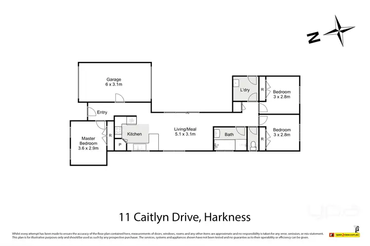 Floorplan of Homely house listing, 11 Caitlyn Drive, Harkness VIC 3337