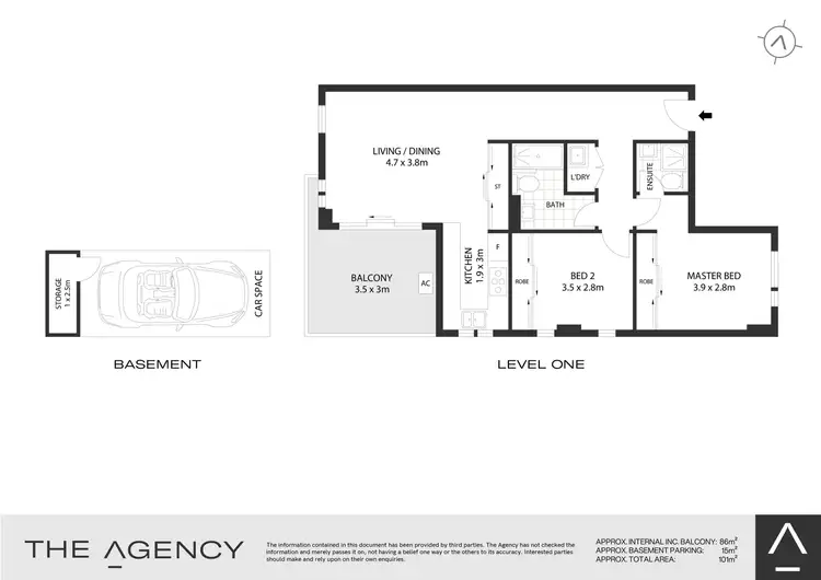 Floorplan of Homely apartment listing, 106/75 Second Avenue, Campsie NSW 2194