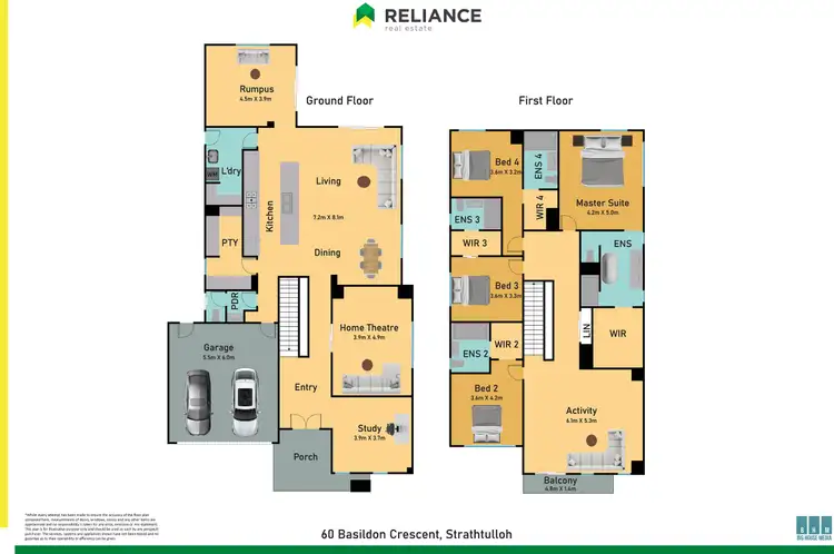 Floorplan of Homely house listing, 60 Basildon Crescent, Strathtulloh VIC 3338