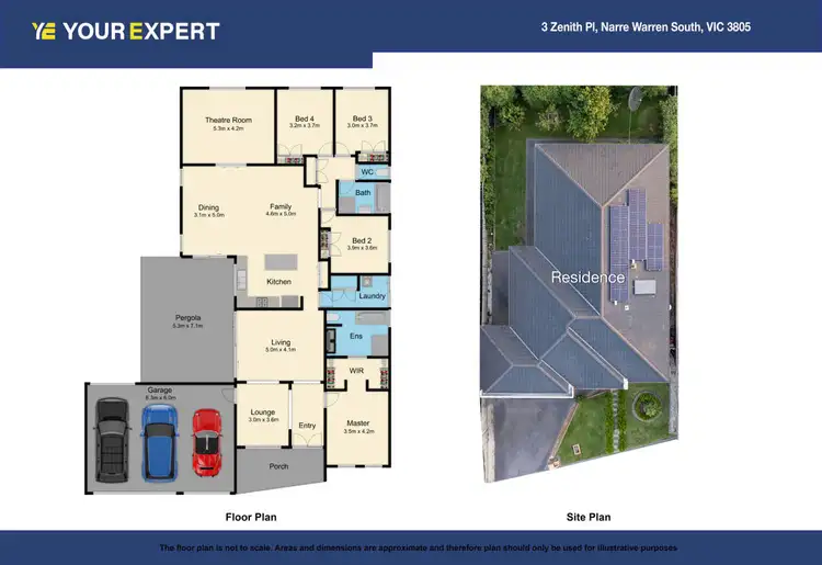 Floorplan of Homely house listing, 3 Zenith Place, Narre Warren South VIC 3805