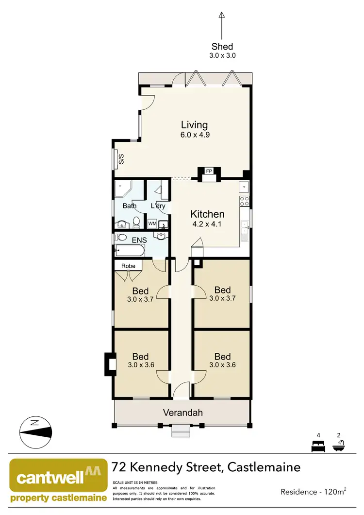 Floorplan of Homely house listing, 72 Kennedy Street, Castlemaine VIC 3450