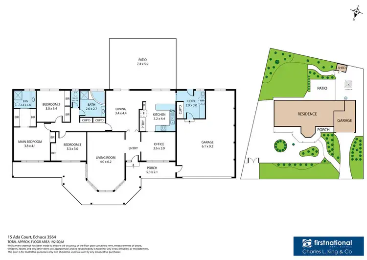 Floorplan of Homely house listing, 15 Ada Court, Echuca VIC 3564