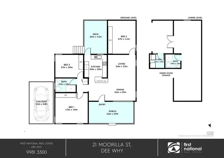 Floorplan of Homely house listing, 21 Moorilla Street, Dee Why NSW 2099
