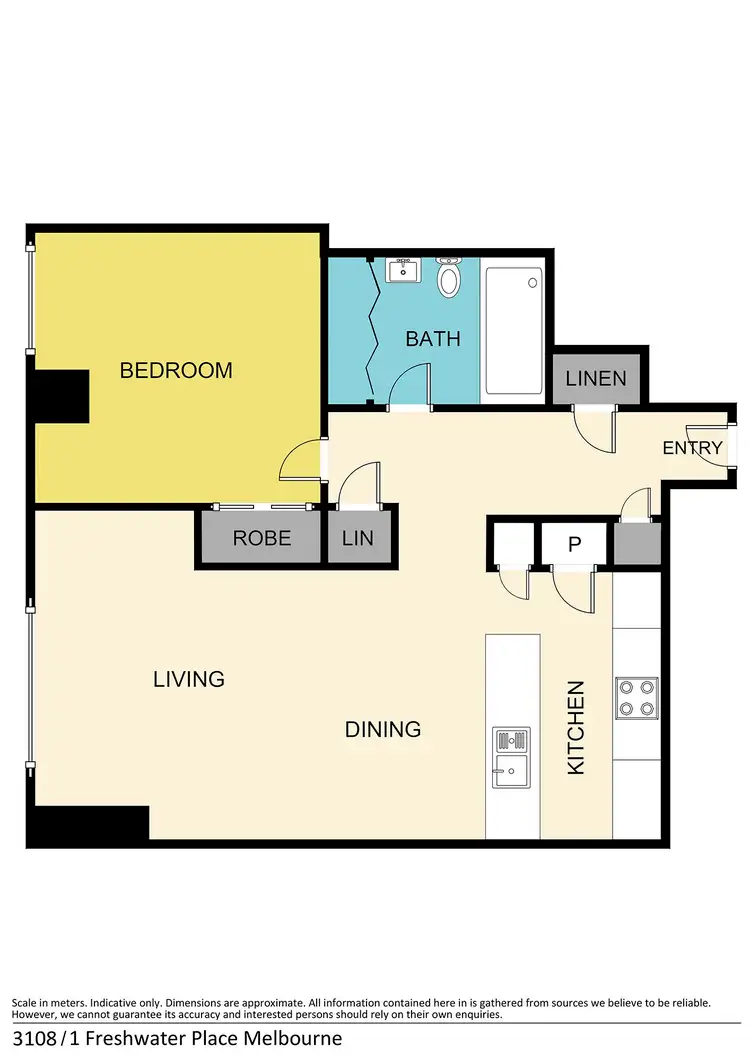 Floorplan of Homely apartment listing, 3108/1 Freshwater Place, Southbank VIC 3006