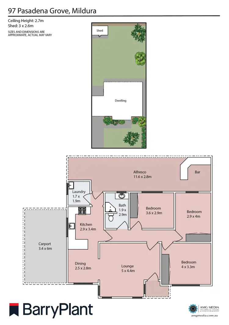 Floorplan of Homely house listing, 97 Pasadena Grove, Mildura VIC 3500