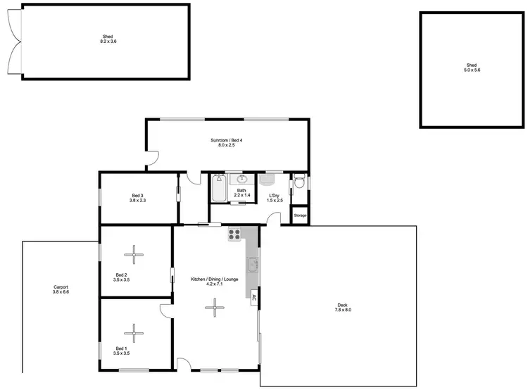 Floorplan of Homely house listing, 46 Flinders Avenue, Coffin Bay SA 5607
