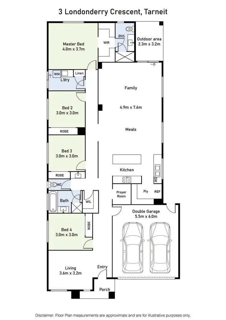 Floorplan of Homely house listing, 3 Londonderry Crescent, Tarneit VIC 3029