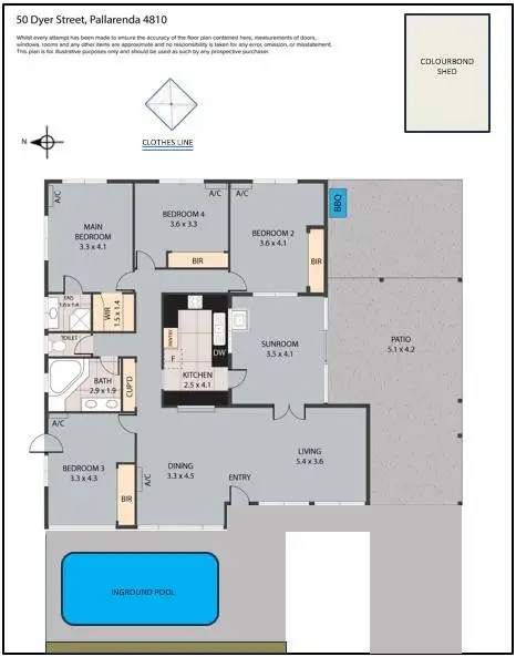 Floorplan of Homely house listing, 50 Dyer Street, Pallarenda QLD 4810