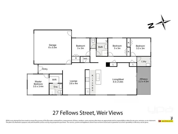 Floorplan of Homely house listing, 27 Fellows Street, Weir Views VIC 3338