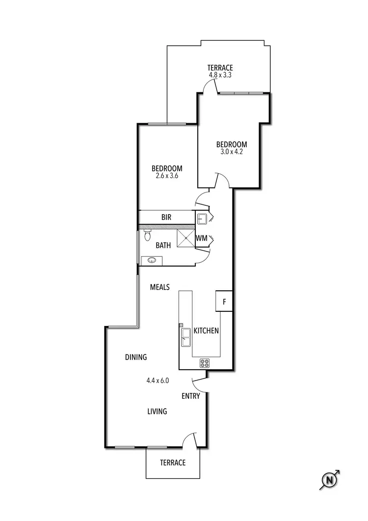 Floorplan of Homely apartment listing, 3/45 Park Street, South Yarra VIC 3141