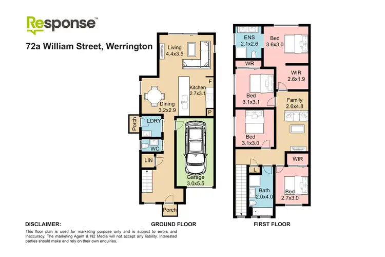 Floorplan of Homely semi-detached listing, 72a William Street, Werrington NSW 2747
