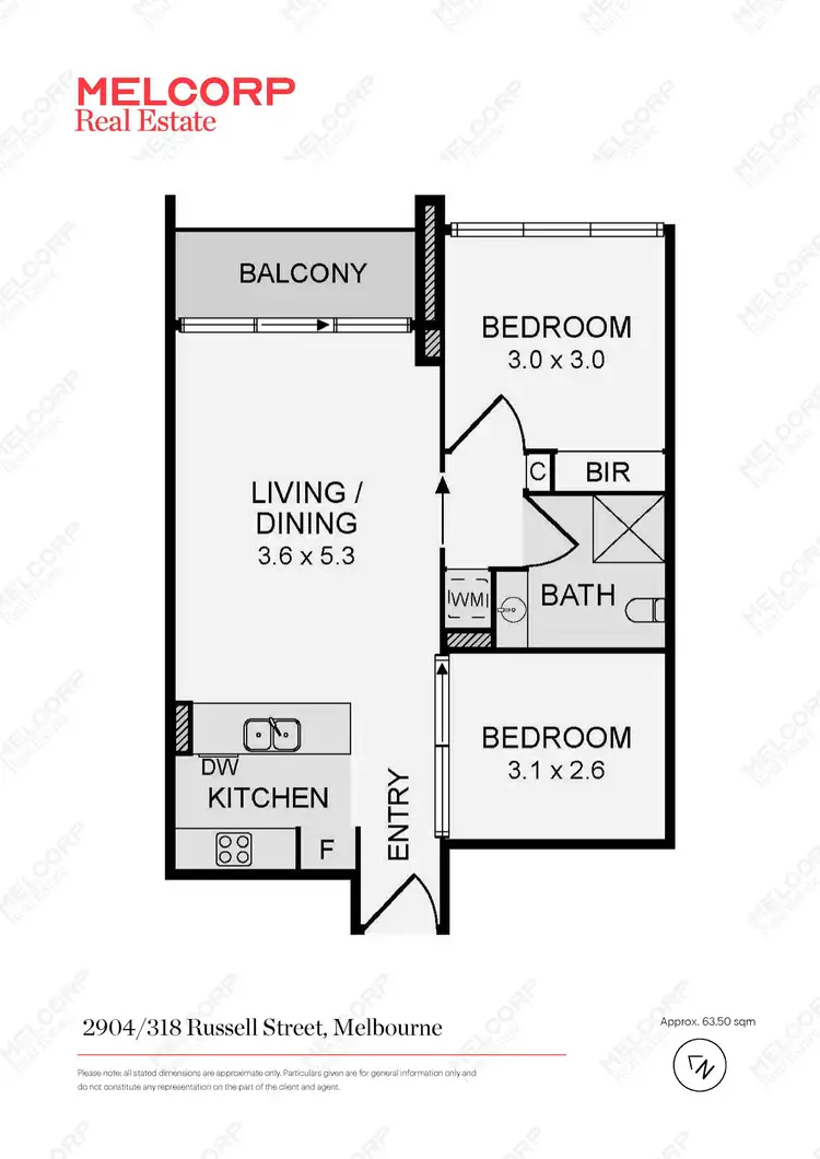 Floorplan of Homely apartment listing, 2904/318 Russell Street, Melbourne VIC 3000