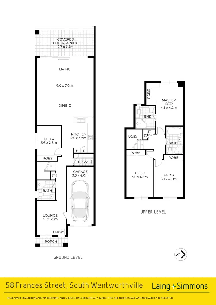 Floorplan of Homely semi-detached listing, 58 Frances Street, South Wentworthville NSW 2145