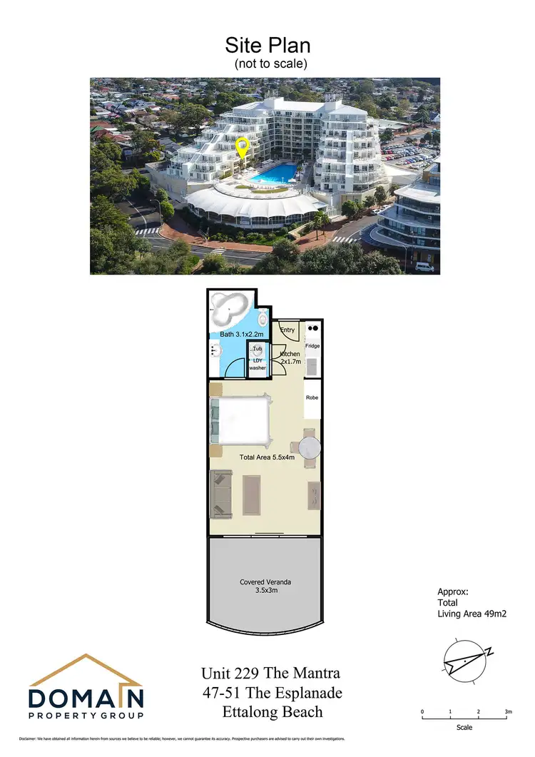 Floorplan of Homely apartment listing, 229/51-54 The Esplanade, Ettalong Beach NSW 2257