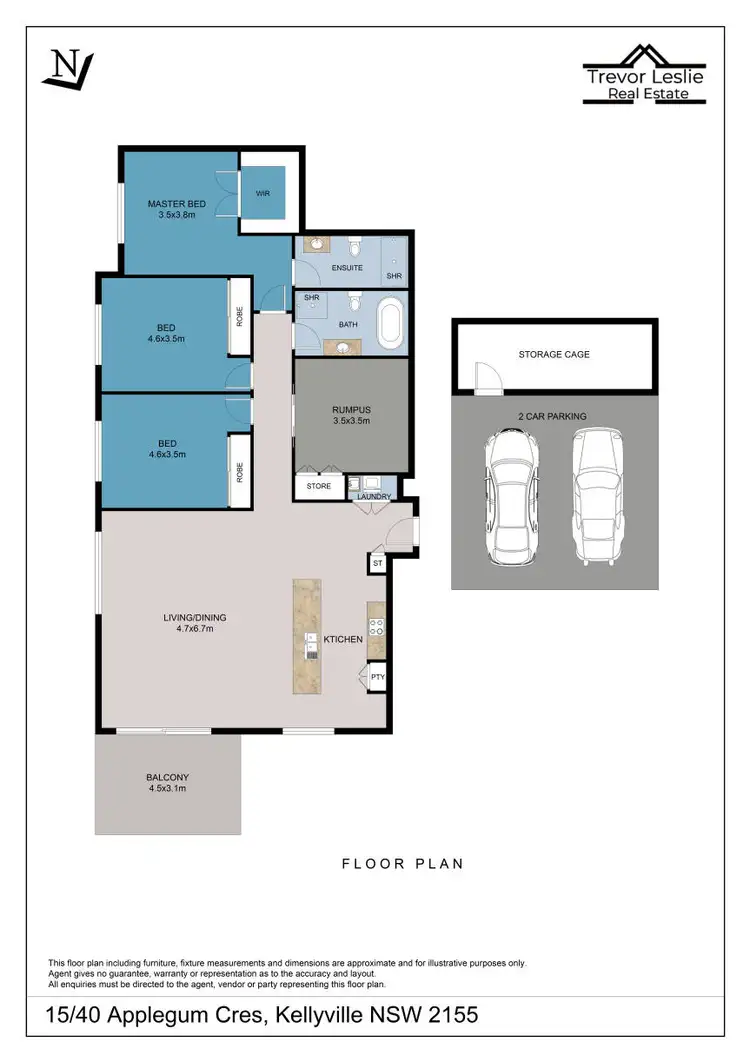 Floorplan of Homely apartment listing, 15/40 Applegum Crescent, North Kellyville NSW 2155