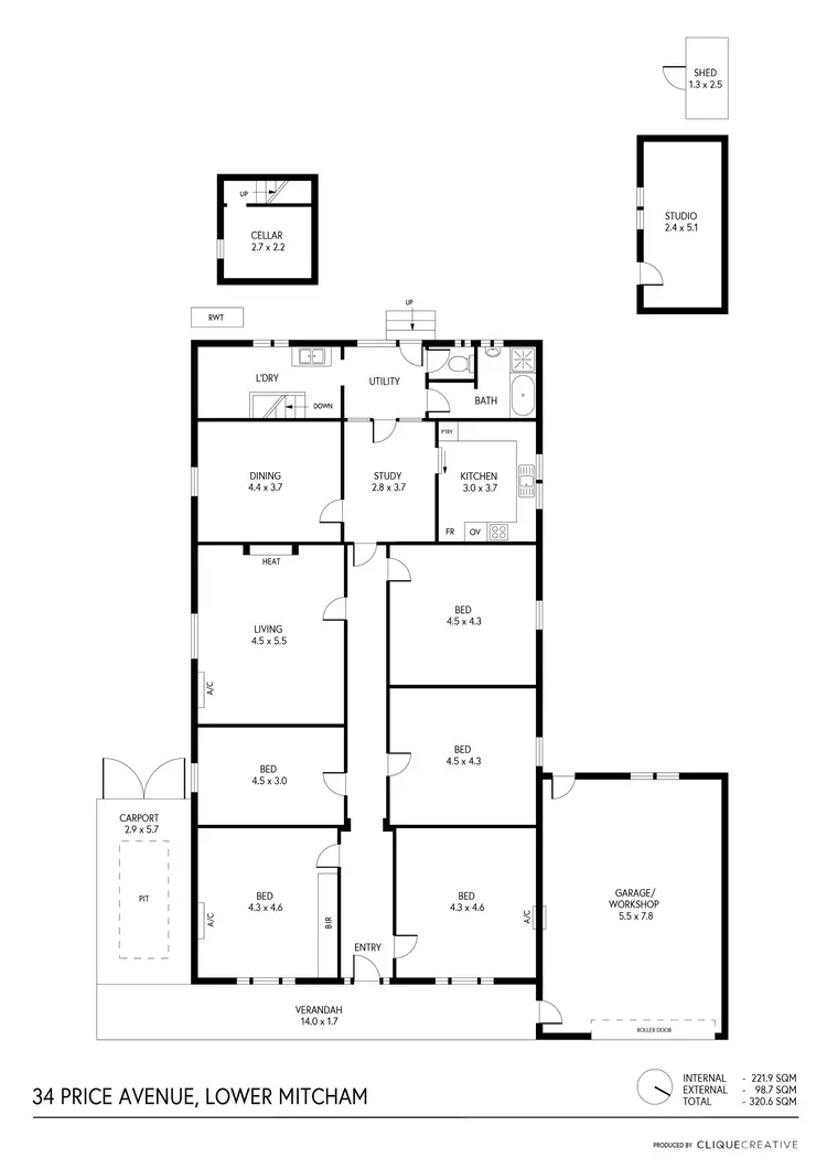 Floorplan of Homely house listing, 34 Price Avenue, Lower Mitcham SA 5062