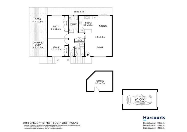 Floorplan of Homely villa listing, 2/159 Gregory Street, South West Rocks NSW 2431