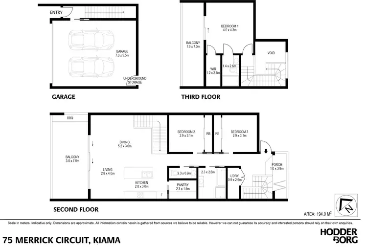Floorplan of Homely semi-detached listing, 75 Merrick Circuit, Kiama NSW 2533