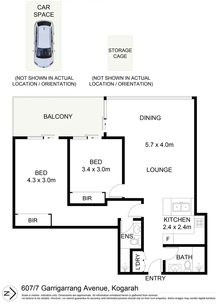 Floorplan of Homely apartment listing, 607/7 Garrigarrang Avenue, Kogarah NSW 2217