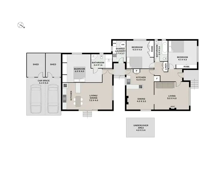 Floorplan of Homely house listing, 30 & 30a Vermont Road, Mowbray TAS 7248