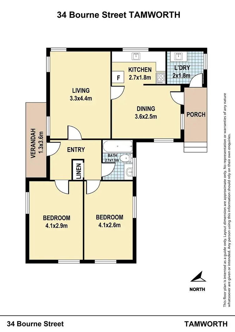 Floorplan of Homely house listing, 34 Bourne Street, Tamworth NSW 2340