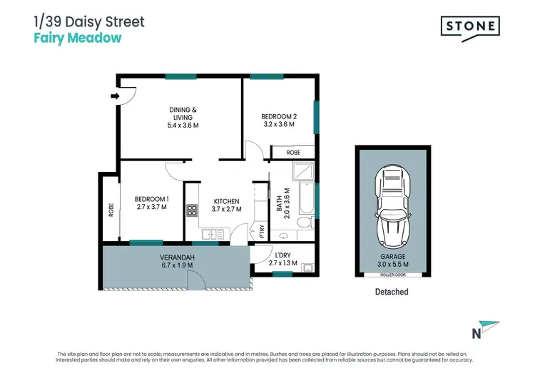 Floorplan of Homely unit listing, 1/39 Daisy Street, Fairy Meadow NSW 2519