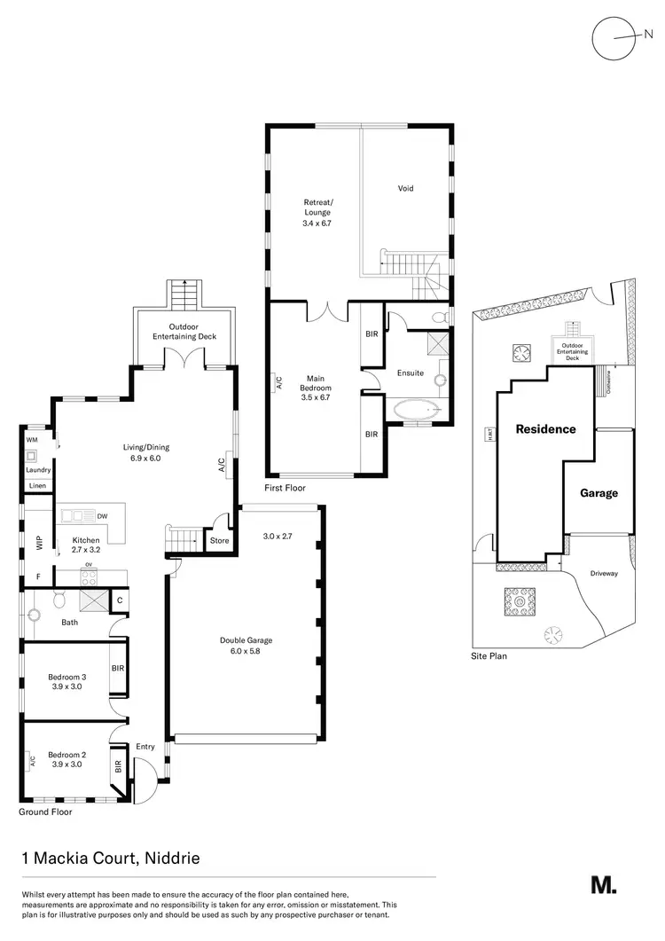 Floorplan of Homely house listing, 1 Mackia Court, Niddrie VIC 3042