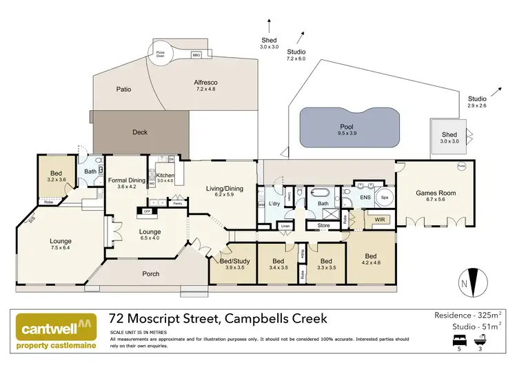 Floorplan of Homely house listing, 72 Moscript Street, Campbells Creek VIC 3451