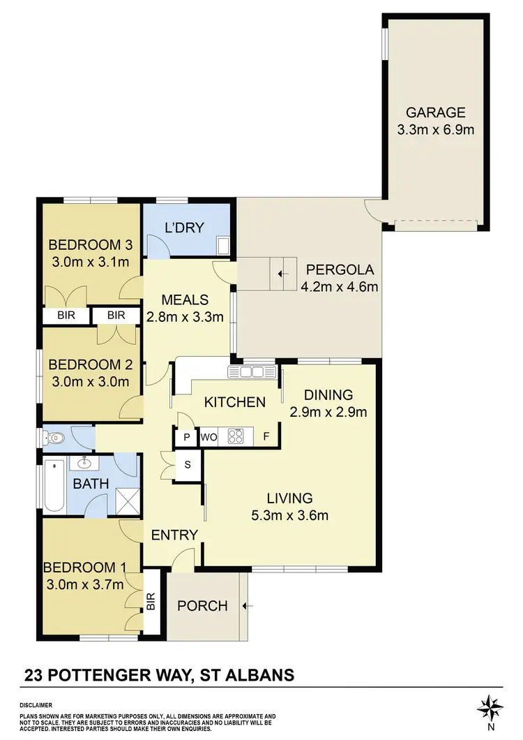 Floorplan of Homely house listing, 23 Pottenger Way, St Albans VIC 3021